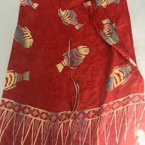 Fun Orange Sarong with Free Orange Bracelet